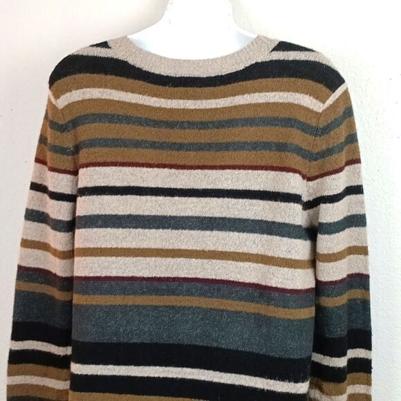 RUE 21 Women's Earth tones V neck long-sleeve stripped tunic sweater sz XL Y2k - Picture 8 of 10